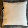 Ivory Sheepskin Cushion 40x40cm | Square Sheepskin Cushion UK | Howdy Hides