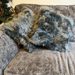 Ivory Sheepskin Cushion 40x40cm | Square Sheepskin Cushion UK | Howdy Hides
