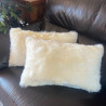 Ivory Sheepskin Cushion 30x50cm | Real Sheepskin Cushion UK | Howdy Hides