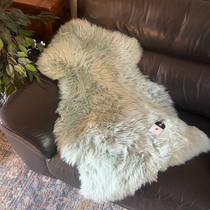 Medium Sheepskin Rug UK | Natural | Mint | Howdy Hides