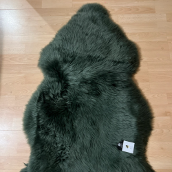 Extra Large Sheepskin Rug UK | Forest Green | Howdy Hides