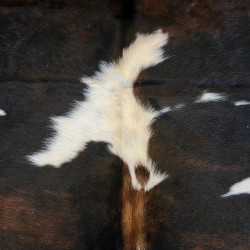 Tri Colour Cowhide Rug UK | Black Brown White | 204x191cm | Howdy Hides