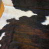 Tri Colour Cowhide Rug UK | Black Brown White | 204x191cm | Howdy Hides