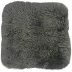 Grey Sheepskin Seat Pad UK | Long Wool | 40x40cm | Howdy Hides