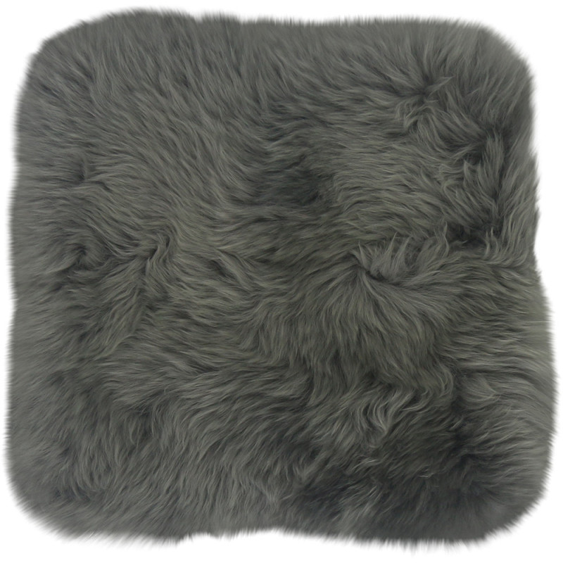 Grey Sheepskin Seat Pad UK | Long Wool | 40x40cm | Howdy Hides