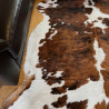 Tri Colour Cowhide Rug UK | Black Brown White | 204x191cm | Howdy Hides