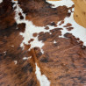 Tri Colour Cowhide Rug UK | Black Brown White | 204x191cm | Howdy Hides