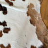 Tri Colour Cowhide Rug UK | Black Brown White | 204x191cm | Howdy Hides