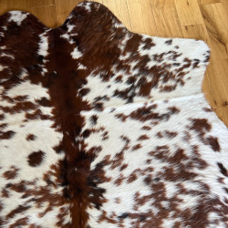 Tri Colour Cowhide Rug UK | Black Brown White | 198x180cm | Howdy Hides