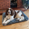 Large Grey Sheepskin Pet Bed UK | Memory Foam | 90x60cm | Howdy Hides