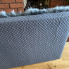 Large Grey Sheepskin Pet Bed UK | Memory Foam | 90x60cm | Howdy Hides