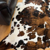 Large Tri Colour Brindle Cowhide Rug UK | Black Brown White | 238x210cm | Howdy Hides