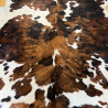 Large Tri Colour Brindle Cowhide Rug UK | Black Brown White | 238x210cm | Howdy Hides