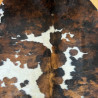 Large Tri Colour Brindle Cowhide Rug UK | Black Brown White | 238x210cm | Howdy Hides