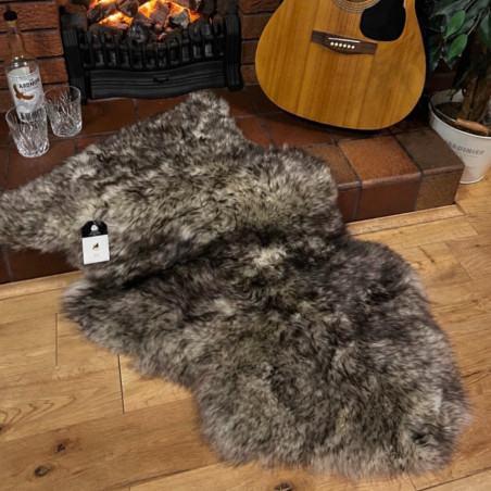 Medium Sheepskin Rug UK | Natural | Smoked Oyster | Howdy Hides