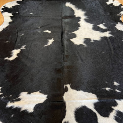 Large Black & White Cowhide Rug UK | 204x190cm | Howdy Hides