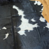 Large Black & White Cowhide Rug UK | 204x190cm | Howdy Hides