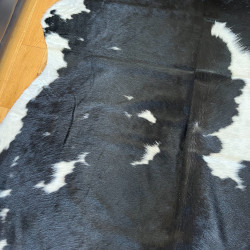 Large Black & White Cowhide Rug UK | 204x190cm | Howdy Hides