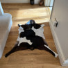 Howdy Hides | Brown & White Goat Hide Rug | Real Hair-On Goat Skin UK