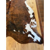 Large Tri Colour Brindle Cowhide Rug UK | Black Brown White | 204x221cm | Howdy Hides