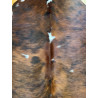 Large Tri Colour Brindle Cowhide Rug UK | Black Brown White | 204x221cm | Howdy Hides