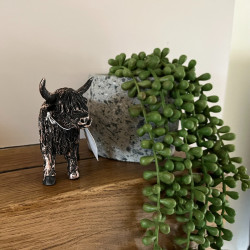Small Highland Cow Ornament | Rustic Highland Cow Decor UK | Howdy Hides