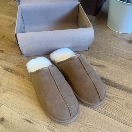 Men's Sheepskin Slippers | Wool Lined Mules | Howdy Hides