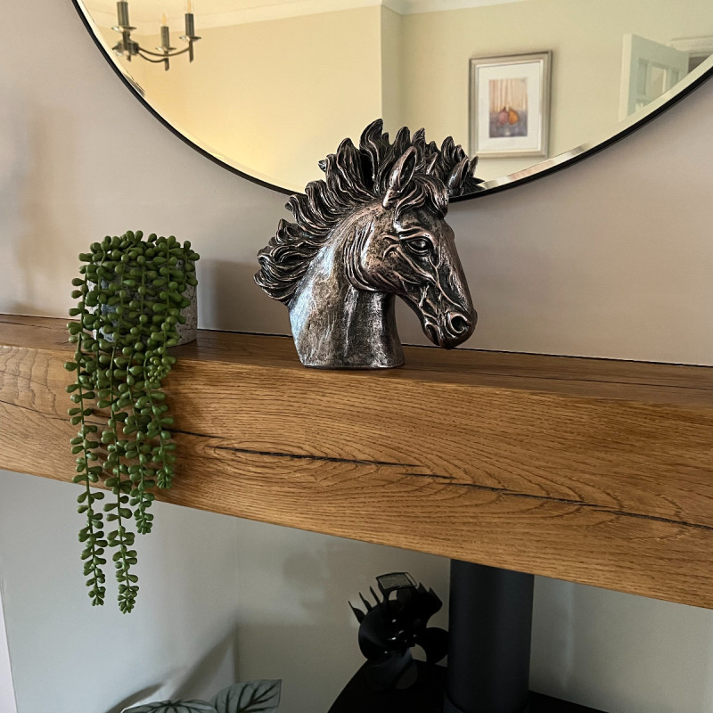 Stallion Head Ornament Medium | Horse Head Sculpture UK | Howdy Hides