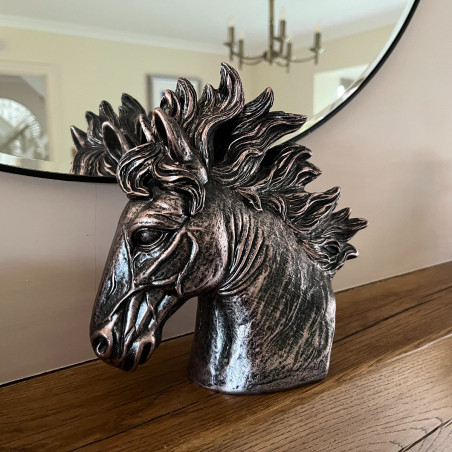 Stallion Head Ornament Medium | Horse Head Sculpture UK | Howdy Hides