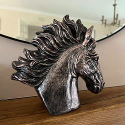 Stallion Head Ornament Medium | Horse Head Sculpture UK | Howdy Hides
